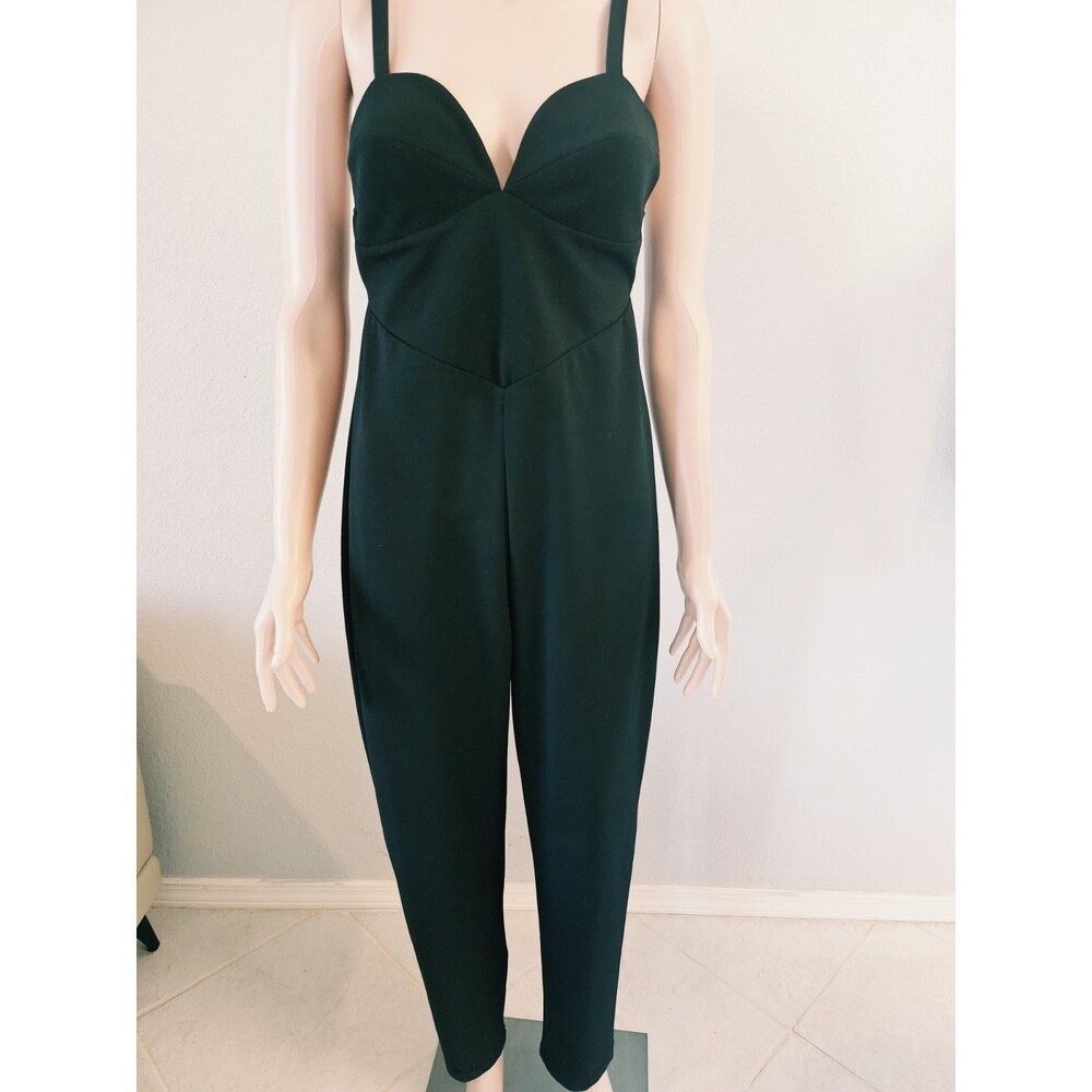 Zara Black Wide-Leg Sleeveless Jumpsuit Sz M